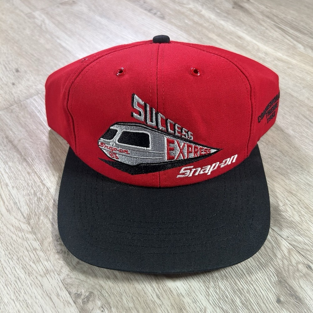 VTG Snap On Success Express Snapback Hat K Products Tools Red Black Cap USA Made